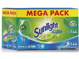 Sunlight All in 1 MEGA PACK gépi mosogatógép tabletta, 144 db