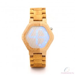 Bobo Bird unisex led kijelzős fa karóra