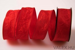 Valex Decor Taft szalag drótos szegéllyel 4cm x 9.1m - Piros
