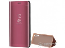 GIGAPACK Mirror View Case álló műbőr tok Huawei P20 Pro készülékhez, rozéarany