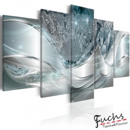 ArtGeist sp. z o o. Kép - Sparkling Dandelions (5 Parts) Blue Wide