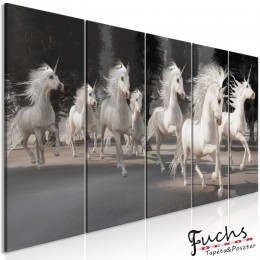 ArtGeist sp. z o o. Kép - Unicorns Run (5 Parts) Narrow