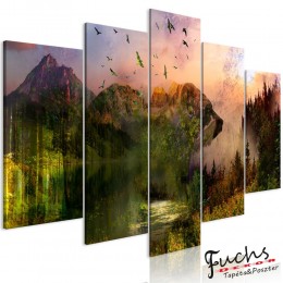 ArtGeist sp. z o o. Kép - Bear in the Mountain (5 Parts) Wide