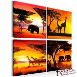 ArtGeist sp. z o o. Kép - African Animals (4 Parts)