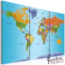 ArtGeist sp. z o o. Kép - World Map: Colourful Note