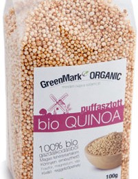 GreenMark bio fehér puffasztott quinoa, 100 g