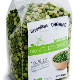 GreenMark bio felezett zöldborsó, 500 g