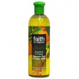 Faith In Nature Bio Grapefruit és Narancs tusfürdő, 400 ml