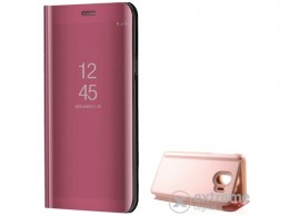 GIGAPACK Mirror View Case álló műbőr tok Samsung Galaxy J4 (2018) J400F készülékhez, rozéarany