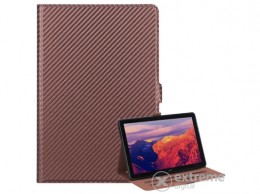 GIGAPACK álló, műbőr tok Huawei Mediapad T5 (10") LTE készülékhez, barna
