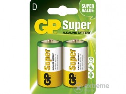 GP Super Alkáli elem, LR20 (D), 2db/bliszter (B1341)