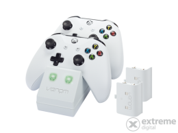VENOM VS2859 Xbox One töltőállomás, fehér + 2 db akkumulátor