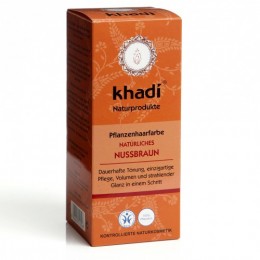 Khadi Növényi hajfesték por  Természetes mogyoróbarna 100 g