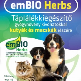 EmTech emBIO Táplálékkiegészítő kutyák és macskák részére, 250 ml