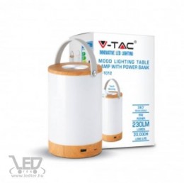 V-TAC 6W középfehér-4000K 230 lumen faerezett-matt fehér házú LED töltős lámpa