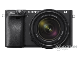 Sony Alpha 6400 fényképezőgép kit (18-135mm objektívvel), fekete (ILCE6400M)