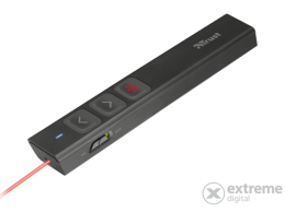 Trust Presenter - Sqube ultra-slim (USB vevő; Lézer-Pointer; 2.4GHz; léptető funkció; Mac kompatibilis)