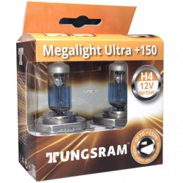 Tungsram Megalight Ultra H4 +150% 50440NXNU 2db/csomag 93100448