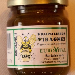 Bertalan Propoliszos virágméz, 250 g