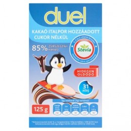 Duel instant kakaó italpor 85%, hozzáadott cukor nélkül, 125 g