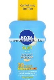 Nivea Sun Protect &amp; Bronze naptej SPF30 200ml pumpás