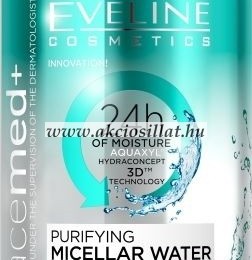 Eveline Facemed+ 3in1 tisztító és mattító micellás arclemosó víz 400ml