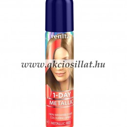 Venita 1 Day Metallic Metálfényű 1 napos kimosható ammóniamentes hajszínező spray 50ml M2 Metallic Red