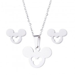 Mickey Egér Mouse nyaklánc fülbevaló szett