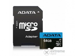 ADATA Memóriakártya MicroSDXC 64GB + Adapter UHS-I CL10 (100/25)