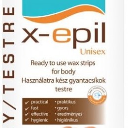 X-epil Használatra kész Gyantacsík Testre - argánolaj, 12 db