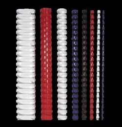 FELLOWES Spirál, műanyag, 10 mm, 41-55 lap, , 25 db, fehér