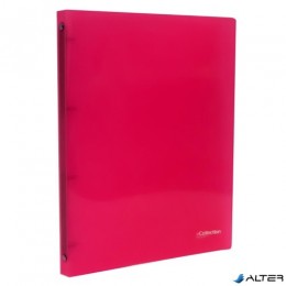 E-COLLECTION Gyűrűskönyv A/4 pp 4 gyűrű pink