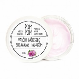 PomPom Valódi nőiesség shea vajas habkrém, 200 ml