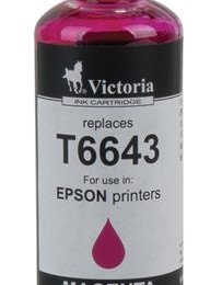 VICTORIA T66434 Tinta, L100, 200mfp nyomtatókhoz, , magenta, 100ml