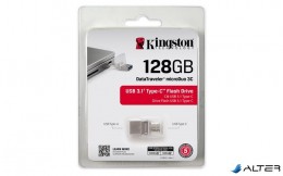 Kingston Pendrive, 128GB, USB 3.1, USB-C, 100/15 MB/s, &quot;MicroDuo 3C&quot;