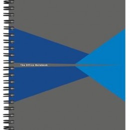 LEITZ Spirálfüzet, A5, kockás, 90 lap, PP borító, &quot;Office&quot;, szürke-kék