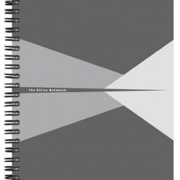 LEITZ Spirálfüzet, A5, vonalas, 90 lap, laminált karton borító, &quot;Office&quot;, szürke