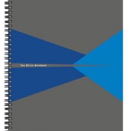 LEITZ Spirálfüzet, A4, vonalas, 90 lap, PP borító, &quot;Office&quot;, szürke-kék