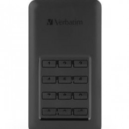 Verbatim SSD (külső memória), 256GB, USB 3.1, jelszavas titkosítás, GDPR, , &quot;Secure Portable&quot; fekete
