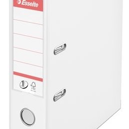 ESSELTE Iratrendező, 75 mm, A4, PP, élvédő sínnel, &quot;Standard&quot;, Vivida fehér