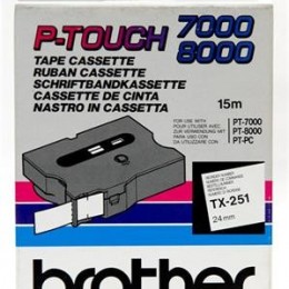 Brother Feliratozógép szalag, 24 mm x 15 m, , "TX-251" fehér-fekete