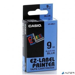 CASIO Feliratozógép szalag, 9 mm x 8 m, , kék-fekete