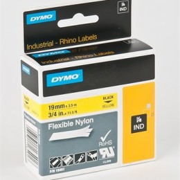 DYMO Feliratozógép szalag, flexibilis, 19 mm x 3,5 m, &quot;Rhino&quot;, sárga-fekete