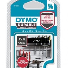 DYMO Feliratozógép szalag, 12 mm x 3 m, tartós, &quot;D1&quot;, fekete-fehér