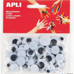 APLI Mozgó szem, kör, &quot;Creative&quot;, fekete-fehér