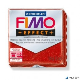 FIMO Gyurma, 56 g, égethető, &quot;Effect&quot;, csillámos piros