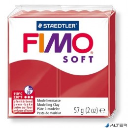 FIMO Gyurma, 57 g, égethető, &quot;Soft&quot;, karácsonyi piros