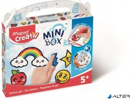 MAPED CREATIV Üvegfóliafesték kreatív készségfejlesztő készlet, mintaívvel, , &quot;Mini Box&quot;, 6 különböző szín