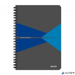 LEITZ Spirálfüzet Office A/5 karton borítóval 90 lapos kockás kék