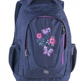 PULSE Hátizsák, &quot;Music Jeans Flower&quot; lila